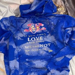 Custom made bleached out hoodie made by yours truly :) brand new.  Never worn.